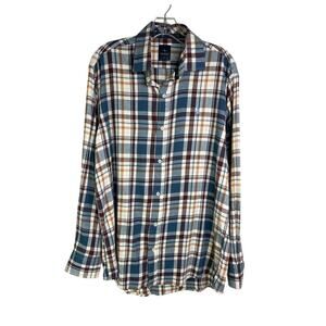 Tailorbyrd Collection‎ Button Down Shirt Mens L Multi-color Plaid Classic Preppy